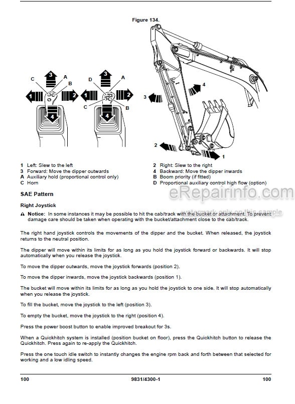 Photo 6 - JCB 100C-1 90Z-1 Operators Manual Compact Excavator 9831-1000