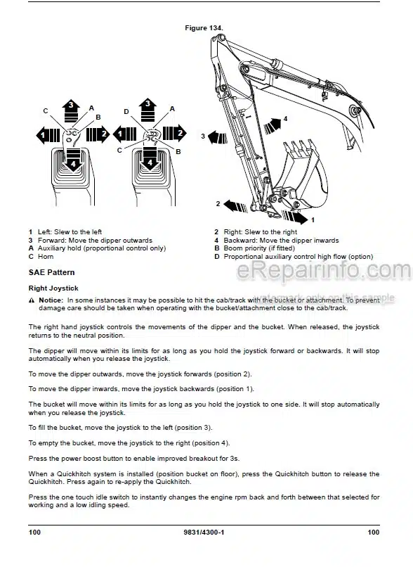 Photo 3 - JCB JZ140 T4I JZ141 T4F Operators Manual Excavator 9831-4300