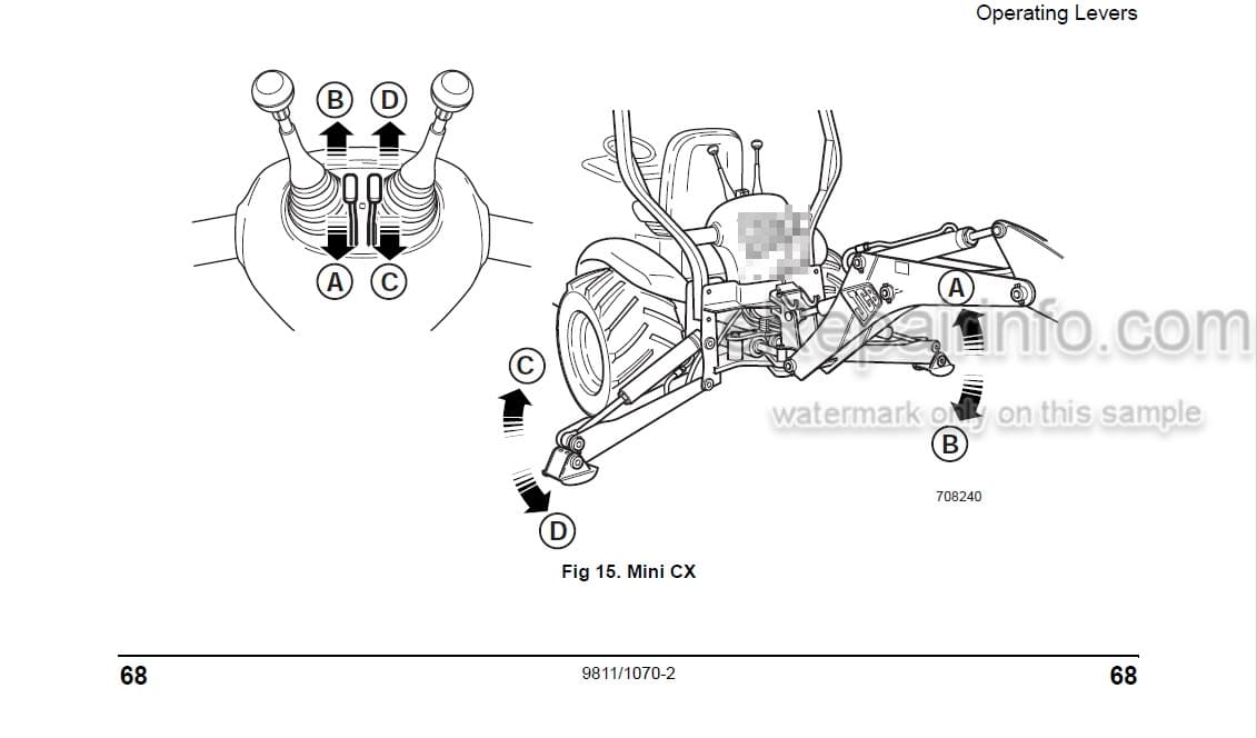 Photo 5 - JCB Mini CX 4X4 Operators Manual Backhoe Loader 9811-1070-2