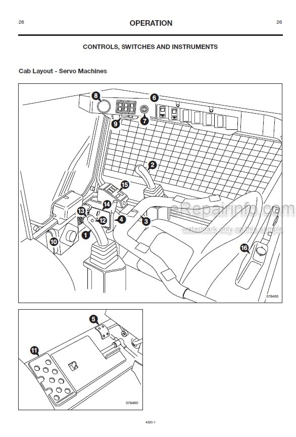 Photo 3 - JCB Robot 190 190HF 1110 1110HF Operators Manual Skid Steer Loader 4320
