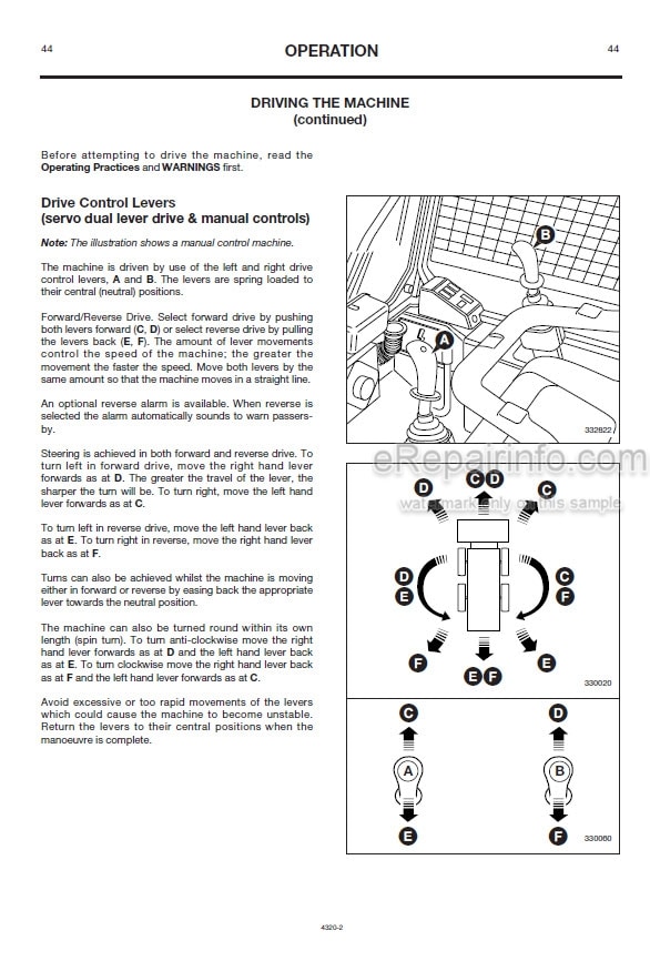 Photo 2 - JCB Robot 190 190HF 1110 1110HF Operators Manual Skid Steer Loader 4320