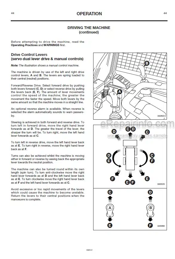 Photo 3 - JCB Robot 190 190HF 1110 1110HF Operators Manual Skid Steer Loader 4320