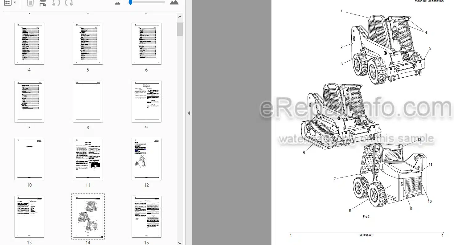 Photo 4 - JCB Robot 190 190HF 1110 1110HF 190T 190THF 1110T 1110THF Operators Manual Skid Steer Loader