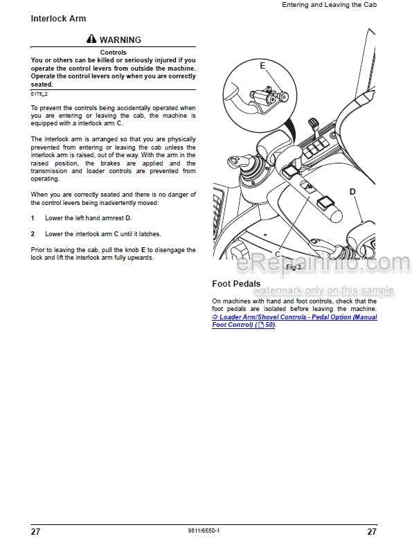 Photo 3 - JCB Robot 190 190HF 1110 1110HF 190T 190THF 1110T 1110THF Operators Manual Skid Steer Loader