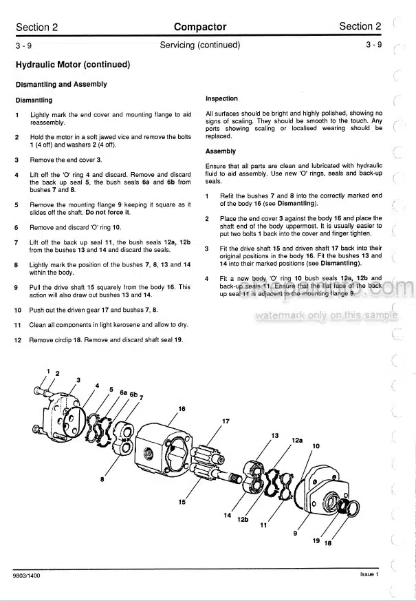 Photo 7 - JCB HM22 HM25 HM29 HM26 Service Manual Breaker 9803-1250