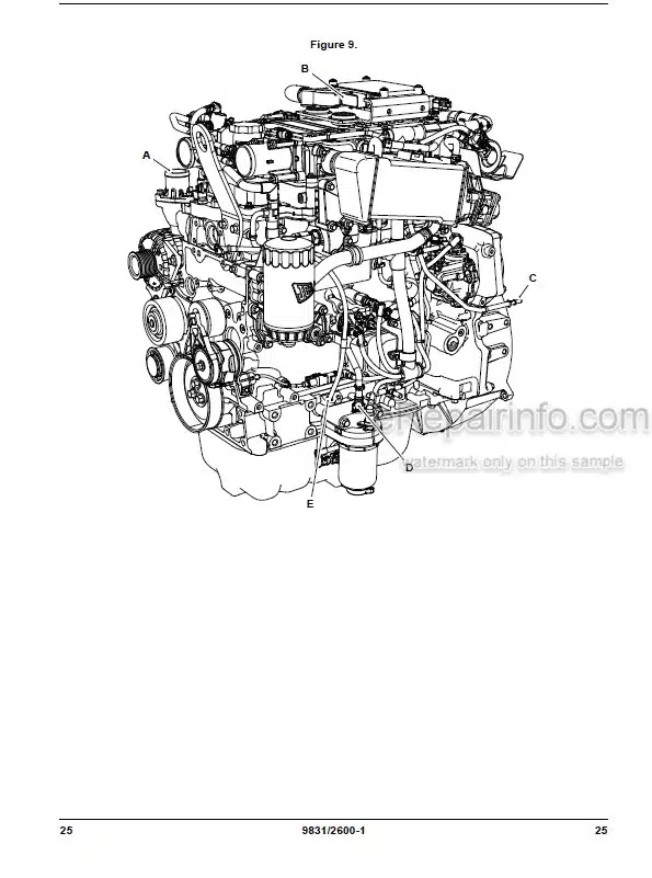 Photo 7 - JCB Ecomax 444 448 T4I T4 Operators Manual Engine 9821-2950