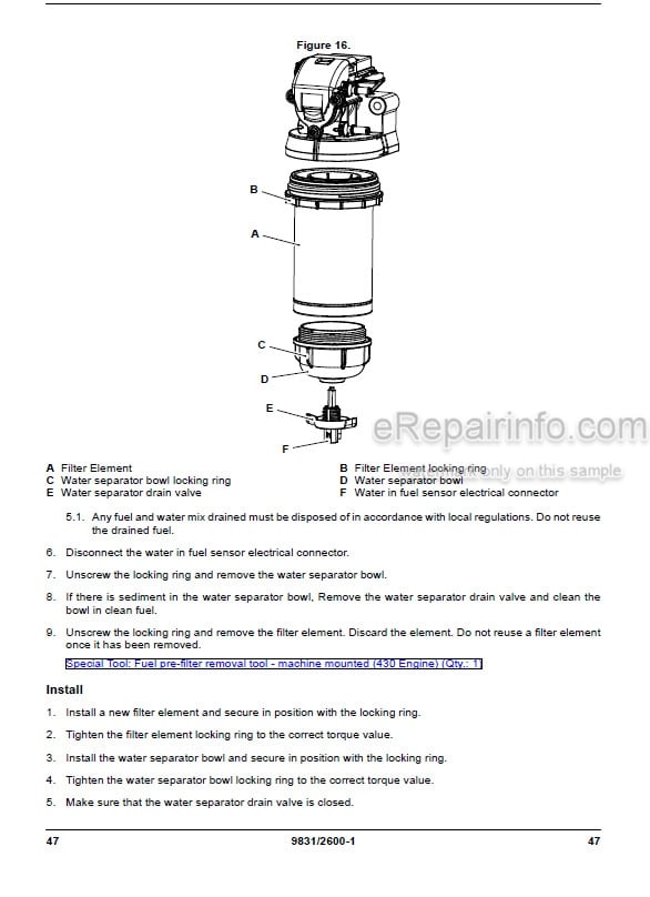 Photo 5 - JCB T4F 3.0 Elec 4 Cyl Operators Manual Engine 9831-2600