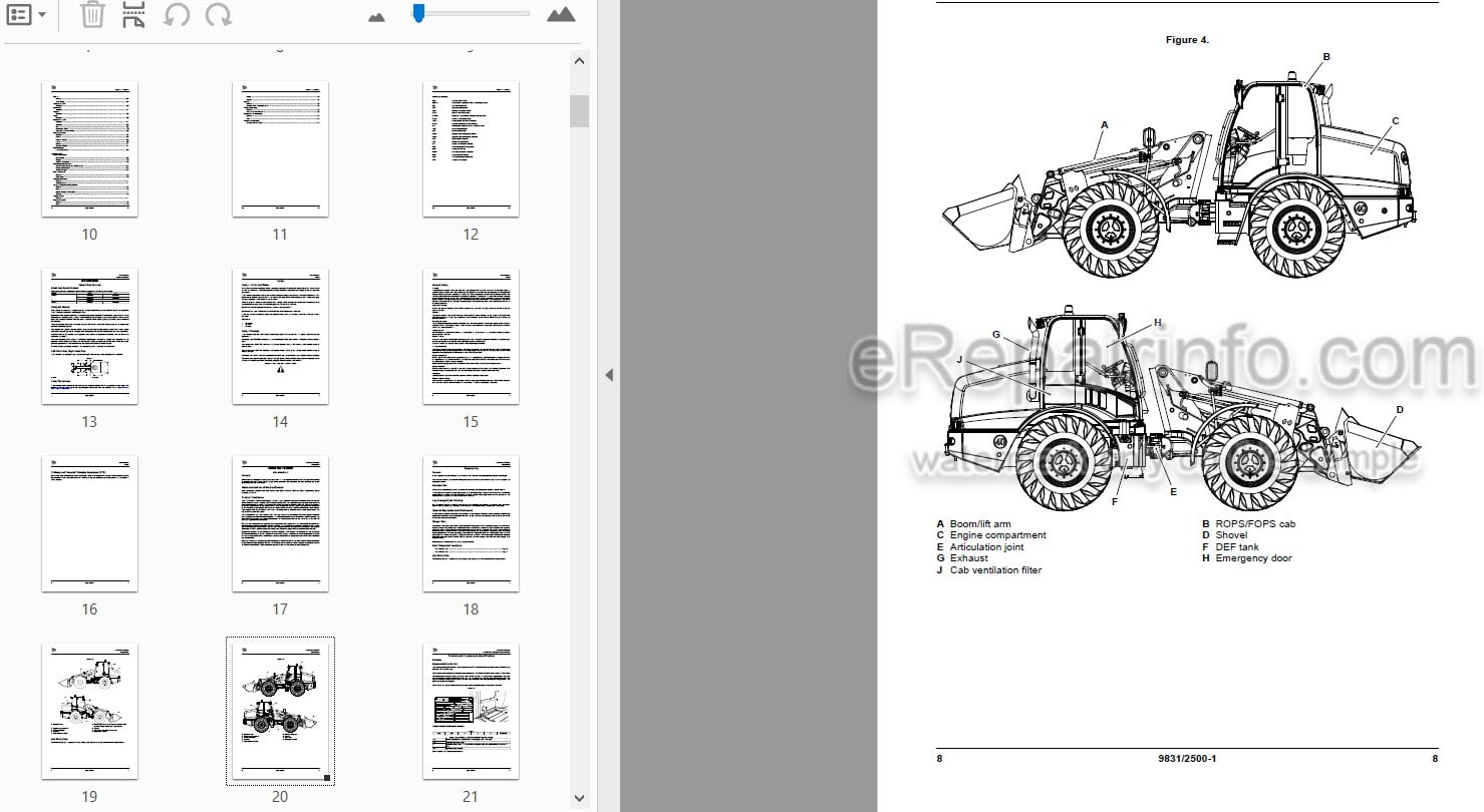 Photo 3 - JCB TM320 TM420 Operators Manual Loader 9831-2500