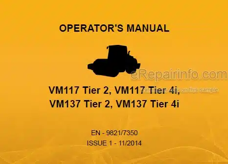 Photo 4 - JCB VM117 VM137 Tier 2 Tier 4I Operators Manual Roller 9821-7350