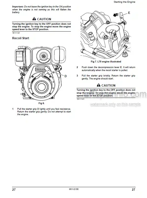 Photo 7 - JCB VMS71 Operators Manual Trailer 9811-2160