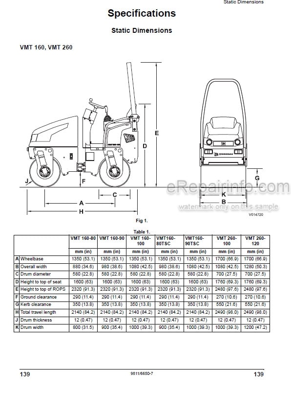 Photo 5 - JCB VMT160-90 VMT260-100 VMT260-120 Operators Manual Tandem Roller 9811-6650-7