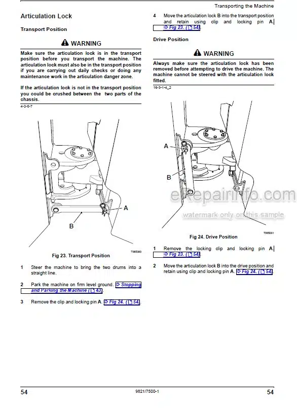 Photo 8 - JCB VMT330 Operators Manual Roller 9821-7500