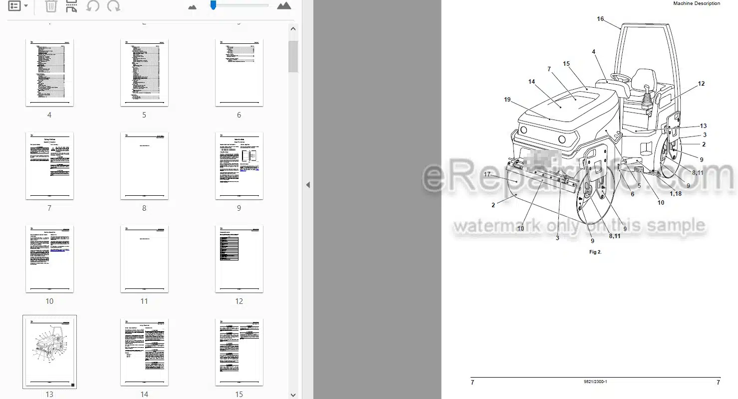 Photo 4 - JCB VMT380 VMT430 Operators Manual Roller 9821-2300