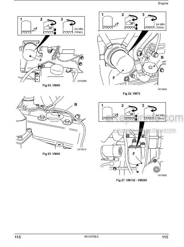 Photo 13 - JCB Vibromax VM46D VM46PD VM75D VM75PD VM115D VM115PD VM115H VM132D VM132PD VM146D VM146PD VM166D VM166PD VM200D VM200PD VM Range Tier 2 Operators Manual Roller 9811-9700