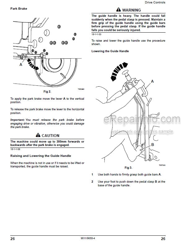 Photo 5 - JCB Vibromax VMD70 VMD100 Operators Manual Roller 9811-9650