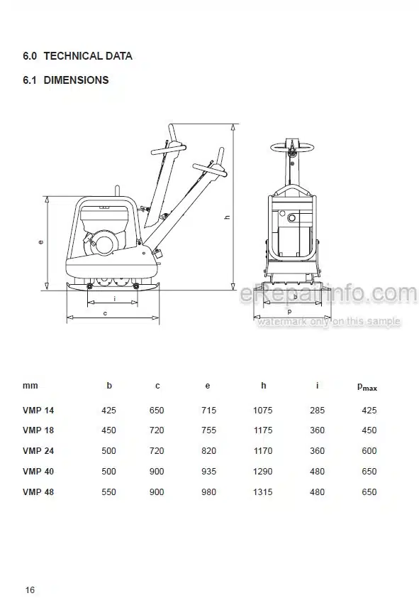 Photo 7 - JCB Vibromax VMP8 Operators Manual Vibrating Plate 05408-28135A