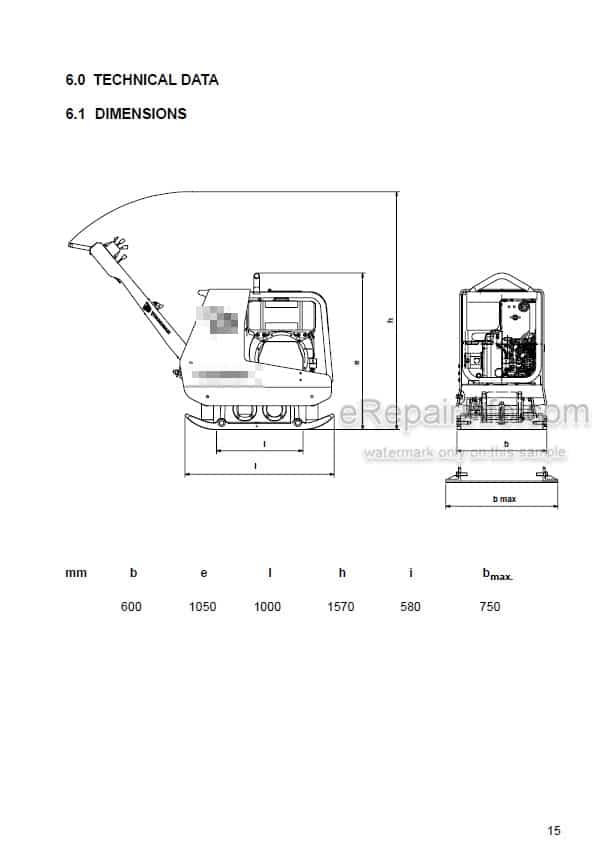 Photo 6 - JCB Vibromax VMR60 VMR75 Instruction Manual Powered Tamper 05101-28135B