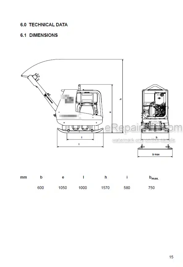 Photo 8 - JCB Vibromax VMP64 Instruction Manual Vibrating Plate 05450-28135