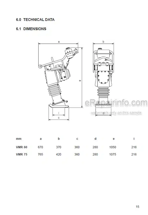 Photo 1 - JCB Vibromax VMR60 VMR75 Instruction Manual Powered Tamper 05101-28135B