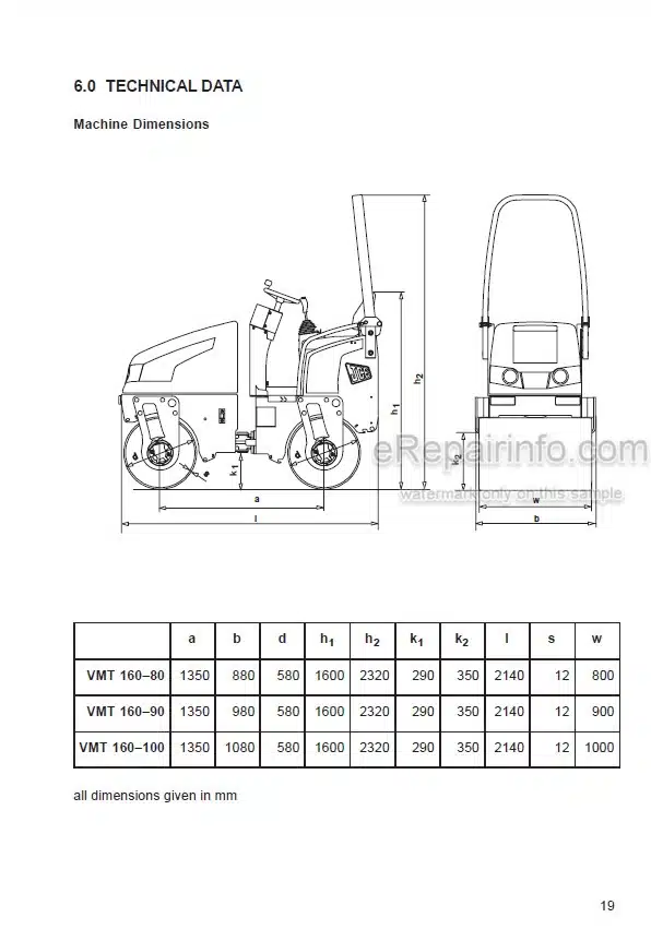 Photo 6 - JCB Vibromax VMT160 Instruction Manual Vibratory Tandem Roller 07141-98235