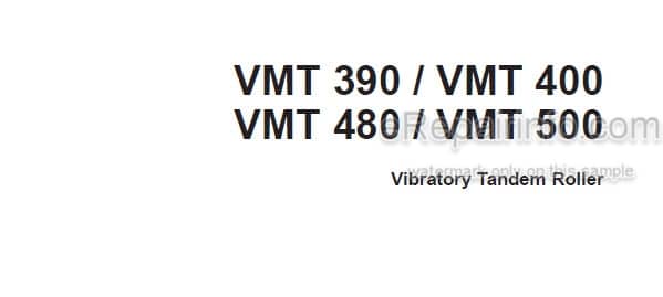 Photo 4 - JCB Vibromax VMT390 VMT400 VMT480 VMT500 Instruction Manual Roller