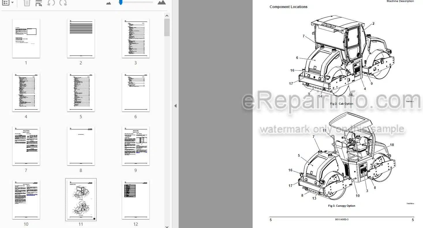 Photo 3 - JCB Vibromax VMT860 Operators Manual Roller 9811-4950