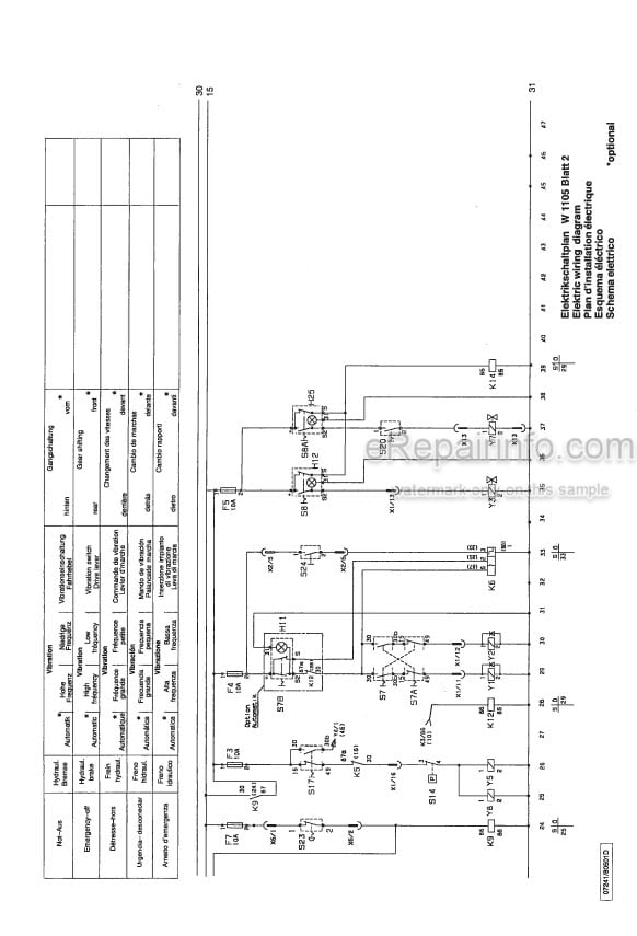 Photo 5 - JCB Vibromax W1105D W1105PD Instruction Manual Vibratory Single Drum Roller 07241-28035C