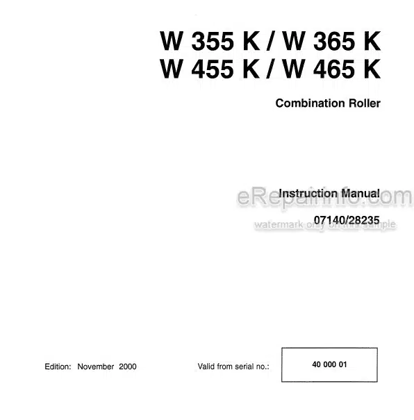 Photo 4 - JCB Vibromax W355K W365K W455K W465K Instruction Manual Combination Roller 07140-28235