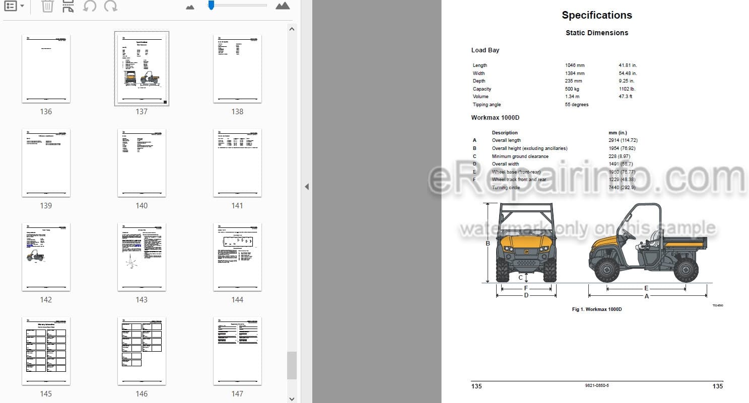 Photo 3 - JCB Workmax 1000D Operators Manual Machine 9821-0850