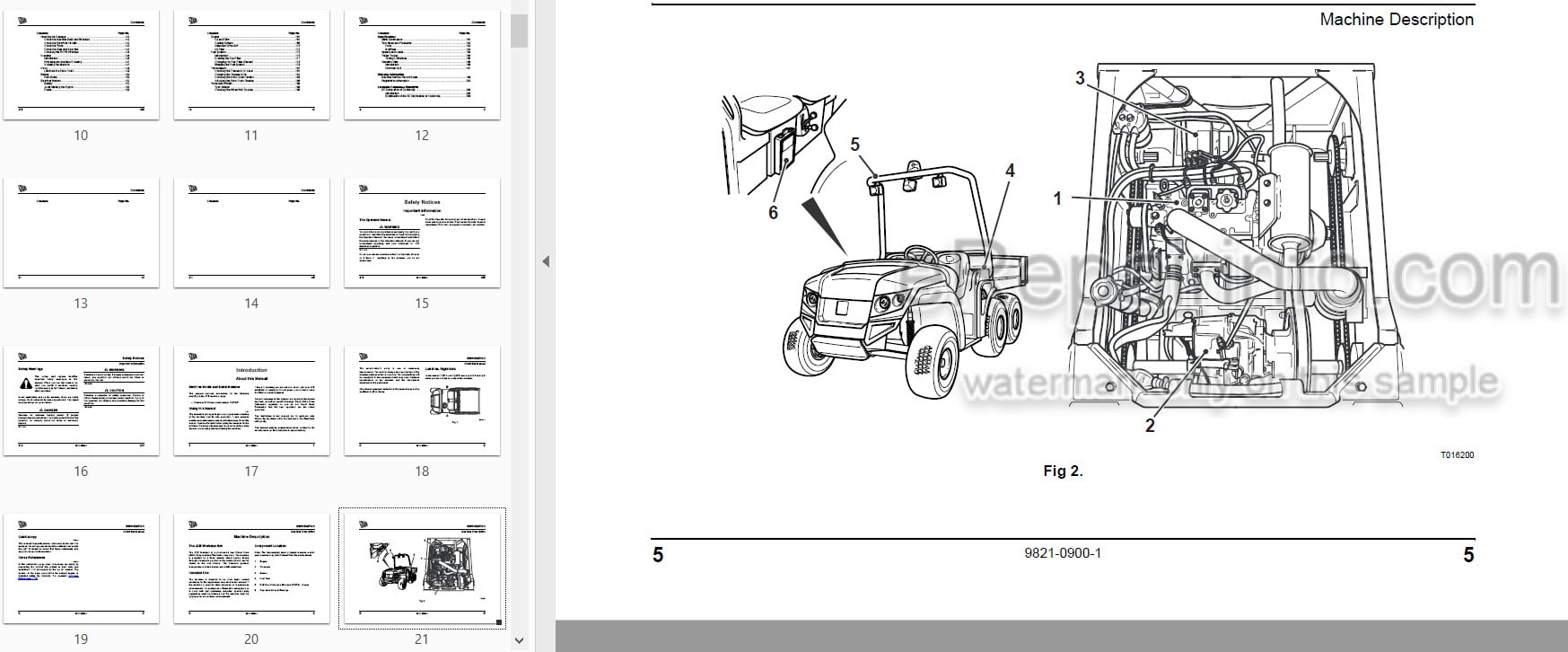 Photo 3 - JCB Workmax 6X4 Operators Manual Machine 9821-0900