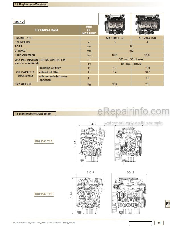 Photo 11 - Kohler 1903TCR 2504TCR Use And Maintenance Diesel Engine ED005302