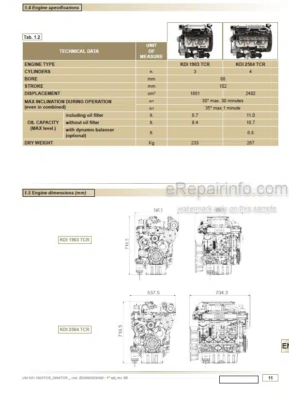 Photo 5 - Kohler KDI1903TCR KDI2504TCR Workshop Manual Diesel Engine