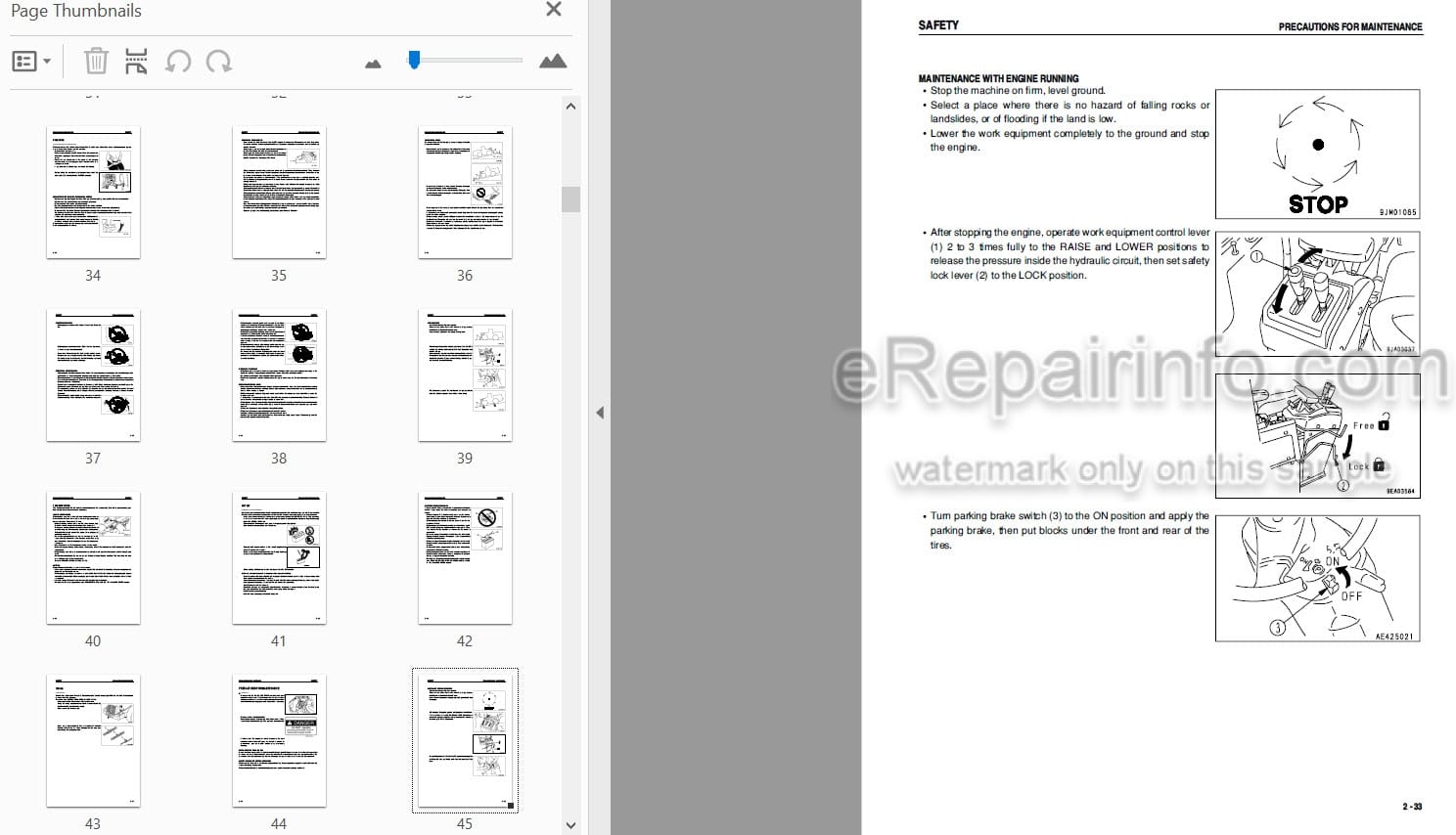 Photo 4 - Komatsu 480-5 Operation And Maintenance Manual Wheel Loader SEAM041300P
