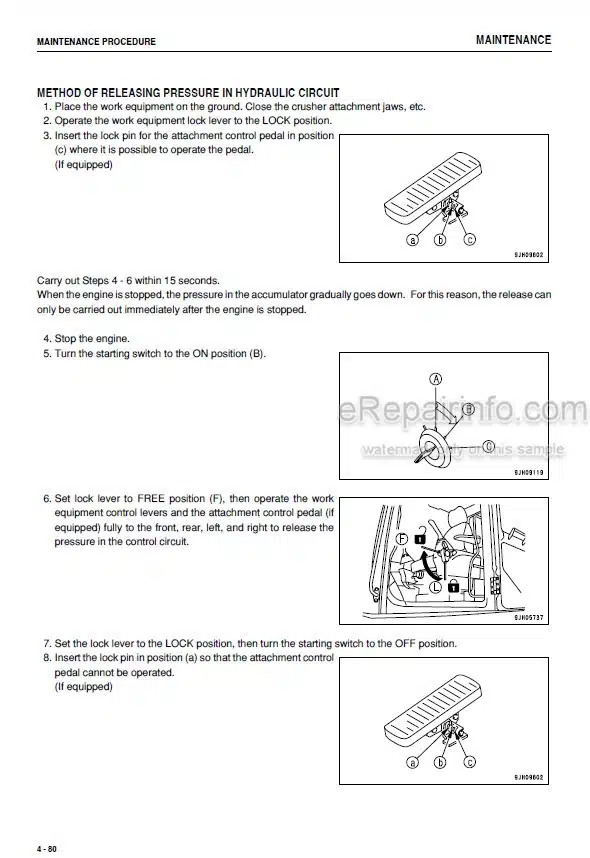 Photo 7 - Komatsu PC300-5 PC300LC-5 Operation And Maintenance Manual Hydraulic Excavator SEAM02070504