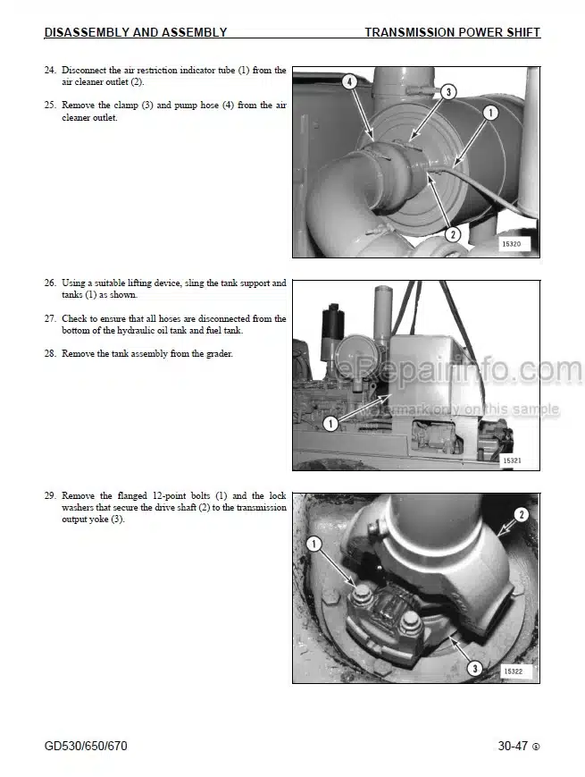 Photo 12 - Komatsu GD530A-2 GD650A-2 GD670A-2 GD530AW-2 GD650AW-2 GD670AW-2 Shop Manual Motor Grader CEBM003901