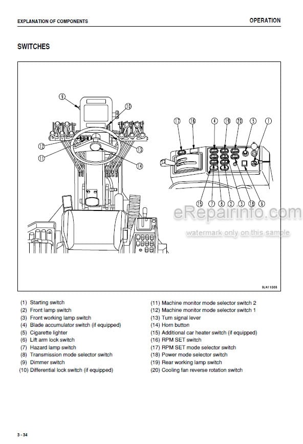 Photo 5 - Komatsu GD655-5 Operation And Maintenance Manual Motor Grader TEN00446-04