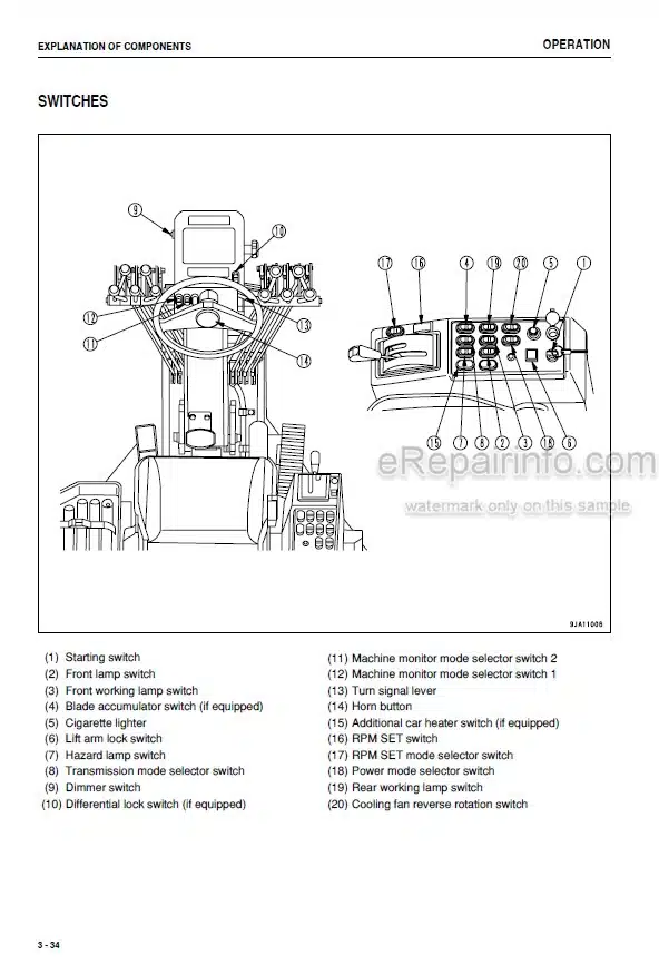 Photo 5 - Komatsu GD655-5 Operation And Maintenance Manual Motor Grader TEN00446-04