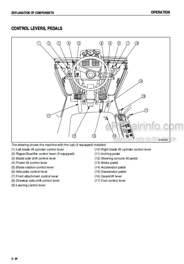 Photo 5 - Komatsu Galeo GD555-3A Operation And Maintenance Manual Motor Grader SEAM042100T
