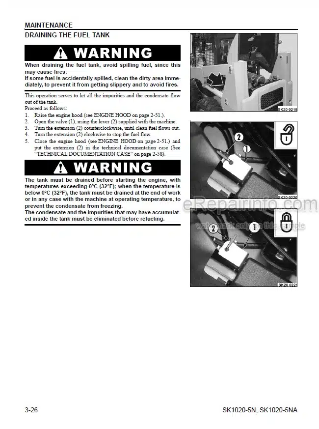 Photo 2 - Komatsu SK1020-5NA SK1020-5N Operation And Maintenance Manual Skid Steer Loader CEAM013900