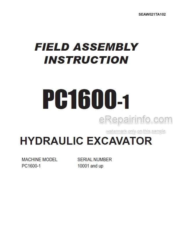 Photo 4 - Komatsu PC1600-1 Field Assembly Manual Hydraulic Excavator SEAW021TA102