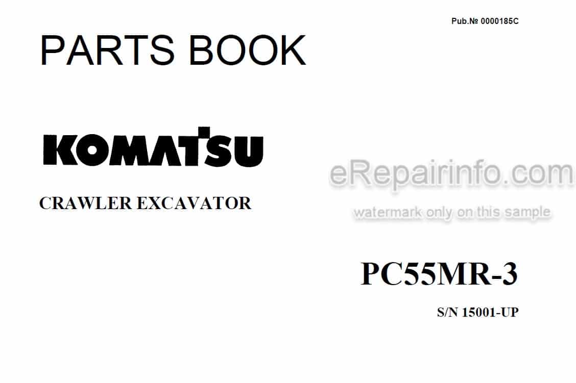 Photo 4 - Komatsu PC55MR-3 Parts Book Crawler Excavator 0000185C
