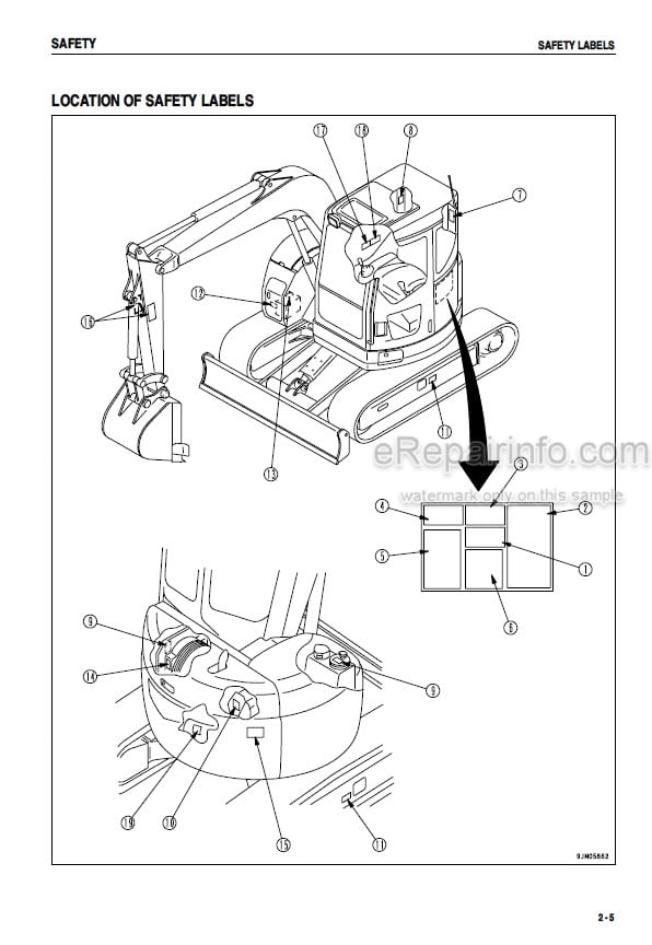 Photo 5 - Komatsu PC78US-6 Operation And Maintenance Manual Hydraulic Excavator SEAM044602T