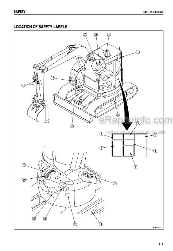 Photo 5 - Komatsu PC78US-6 Operation And Maintenance Manual Hydraulic Excavator SEAM044602T
