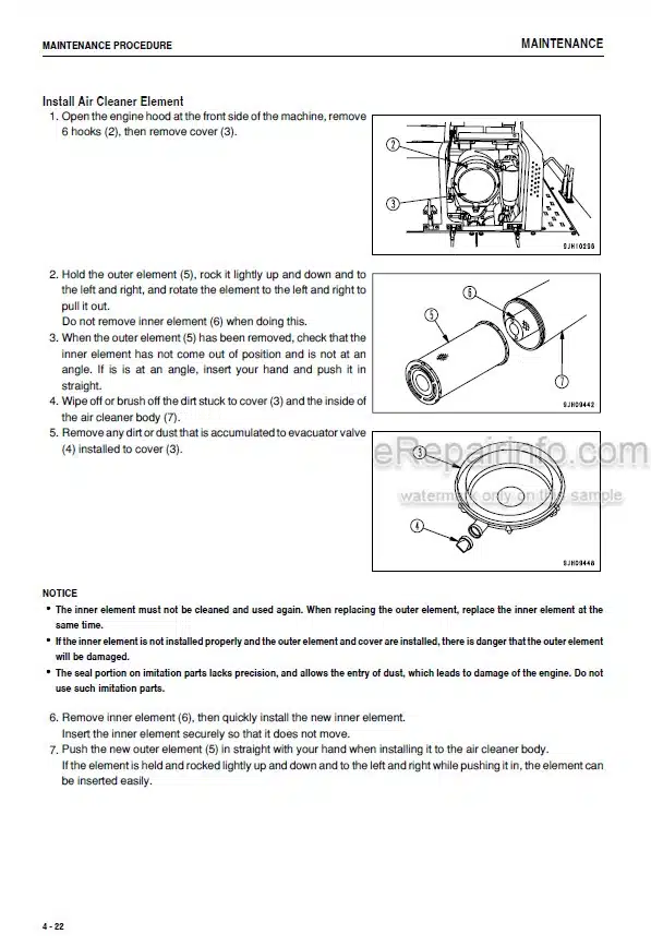 Photo 6 - Komatsu Galeo PC1250-7 PC1250SP-7 PC1250LC-7 Operation And Maintenance Manual Hydraulic Excavator SEAM046500T