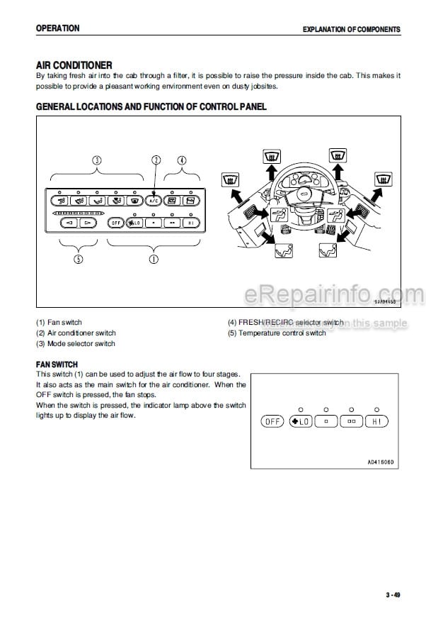 Photo 5 - Komatsu WA250-5 Operation And Maintenance Manual Wheel Loader SEAM050500T