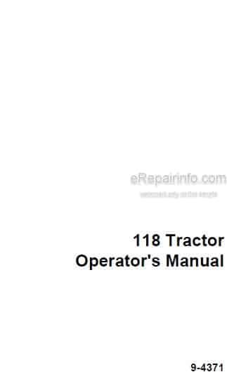 Photo 5 - Case IH 118 Operators Manual Tractor 9-4371