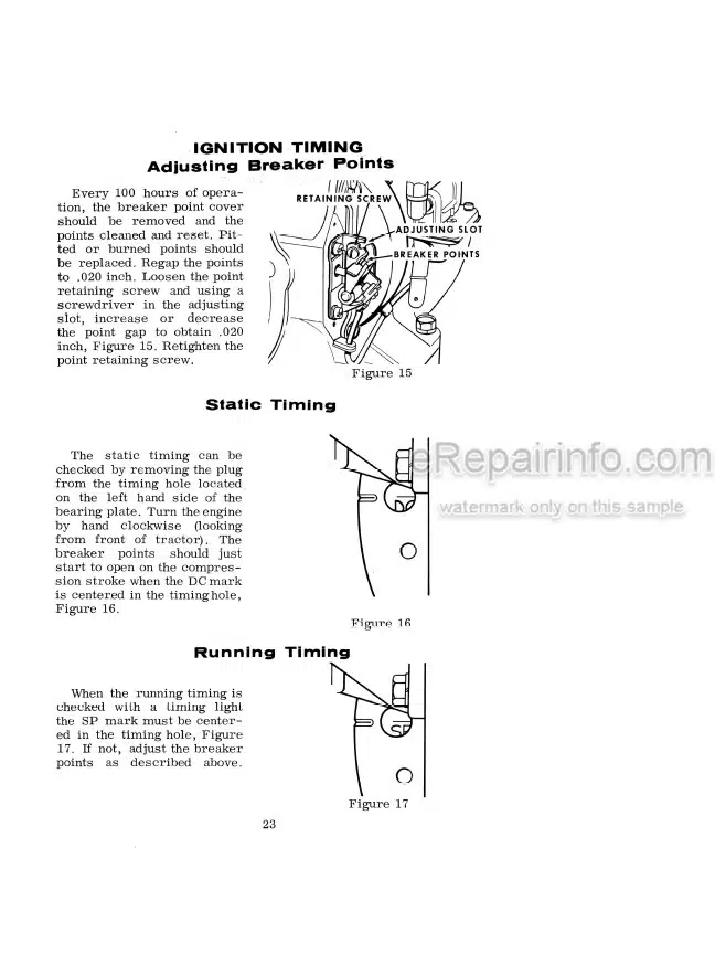 Photo 11 - Case IH 130 180 Operators Manual Garden Tractor 9-1801