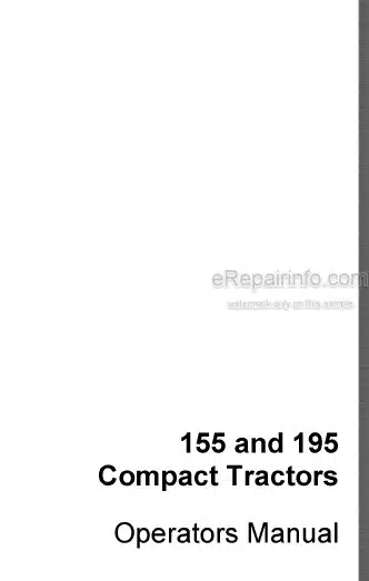Photo 3 - Case IH 155 195 Operators Manual Compact Tractor