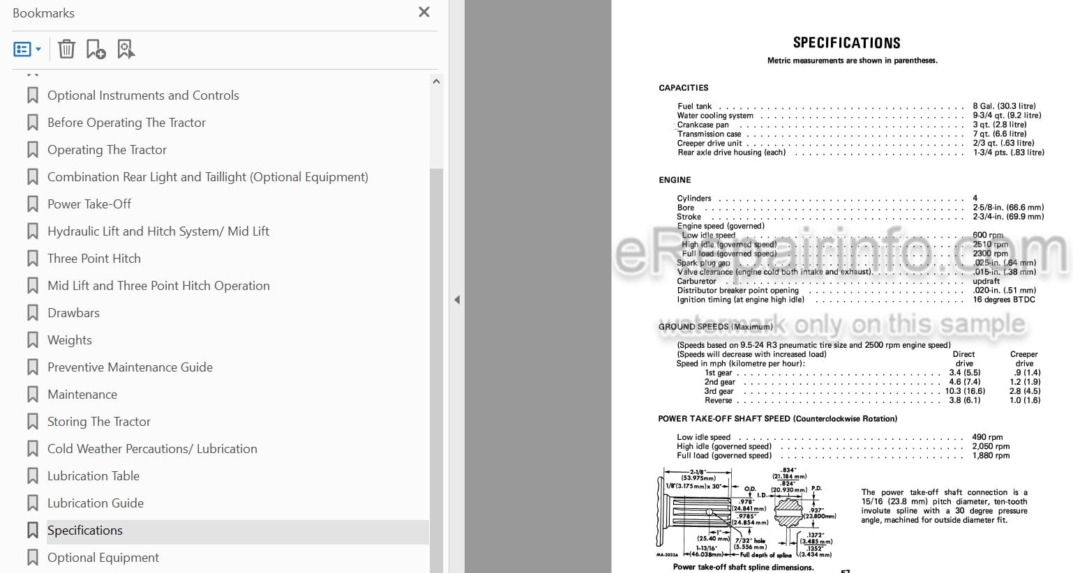 Photo 3 - Case IH 184 Operators Manual Tractor 1096121R2