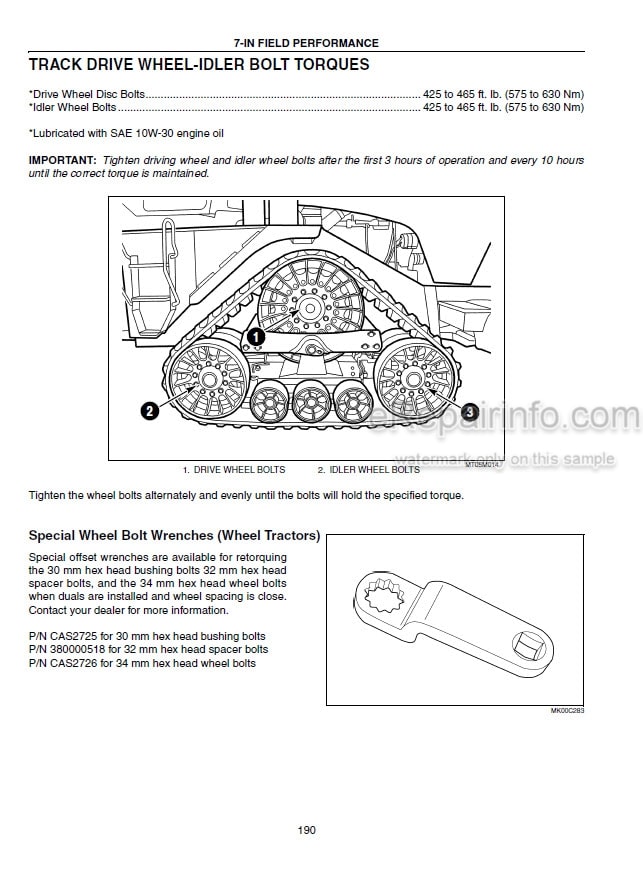 Photo 5 - Case IH 280 330 380 430 480 530 Steiger Operators Manual Tractor